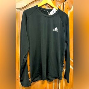 Adidas Aeroknit Aeroready black long sleeve lightweight knit shirt - men’s XL